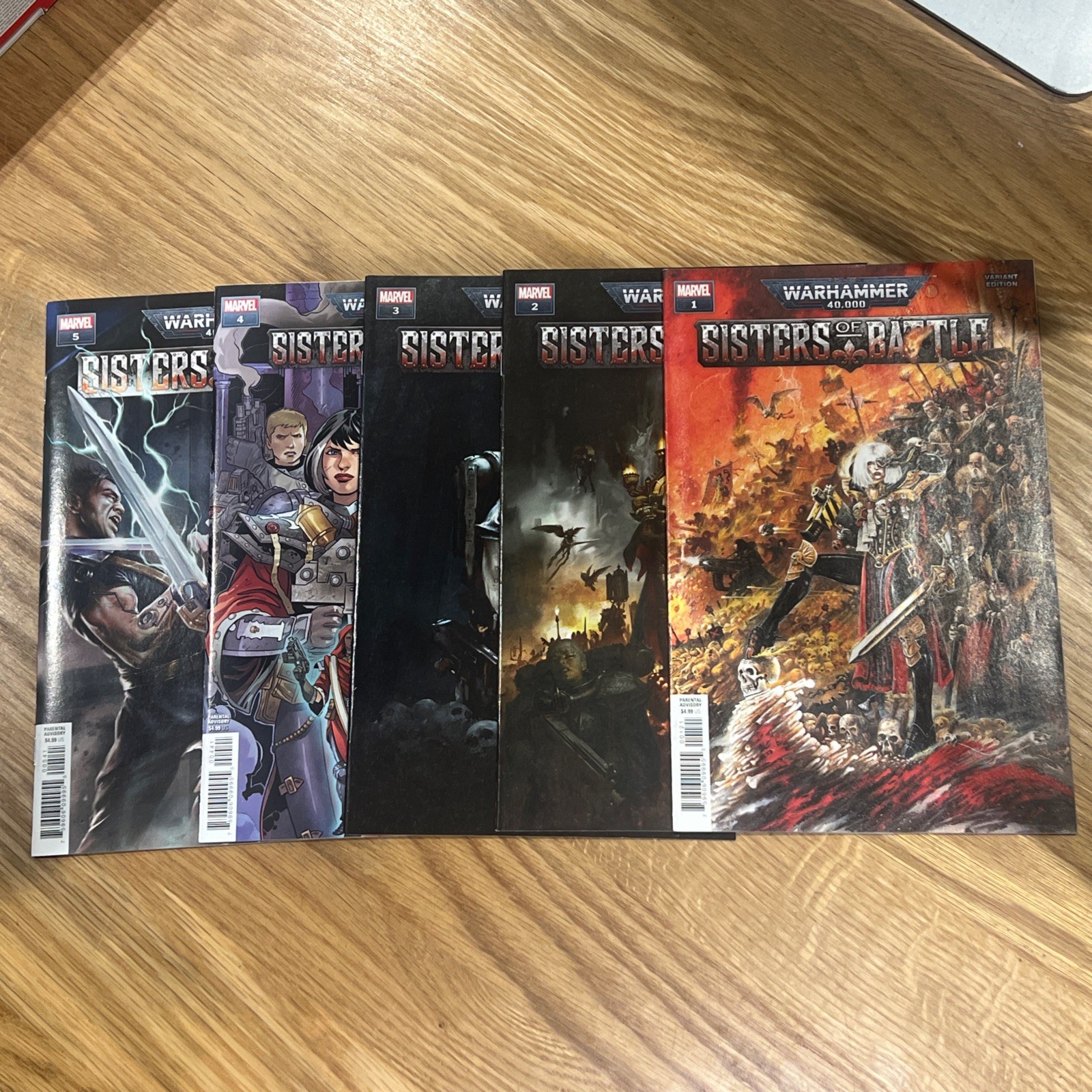 Sisters of Battle – Marvel Comics #1 to 5 – Complete Set – Warhammer 40K