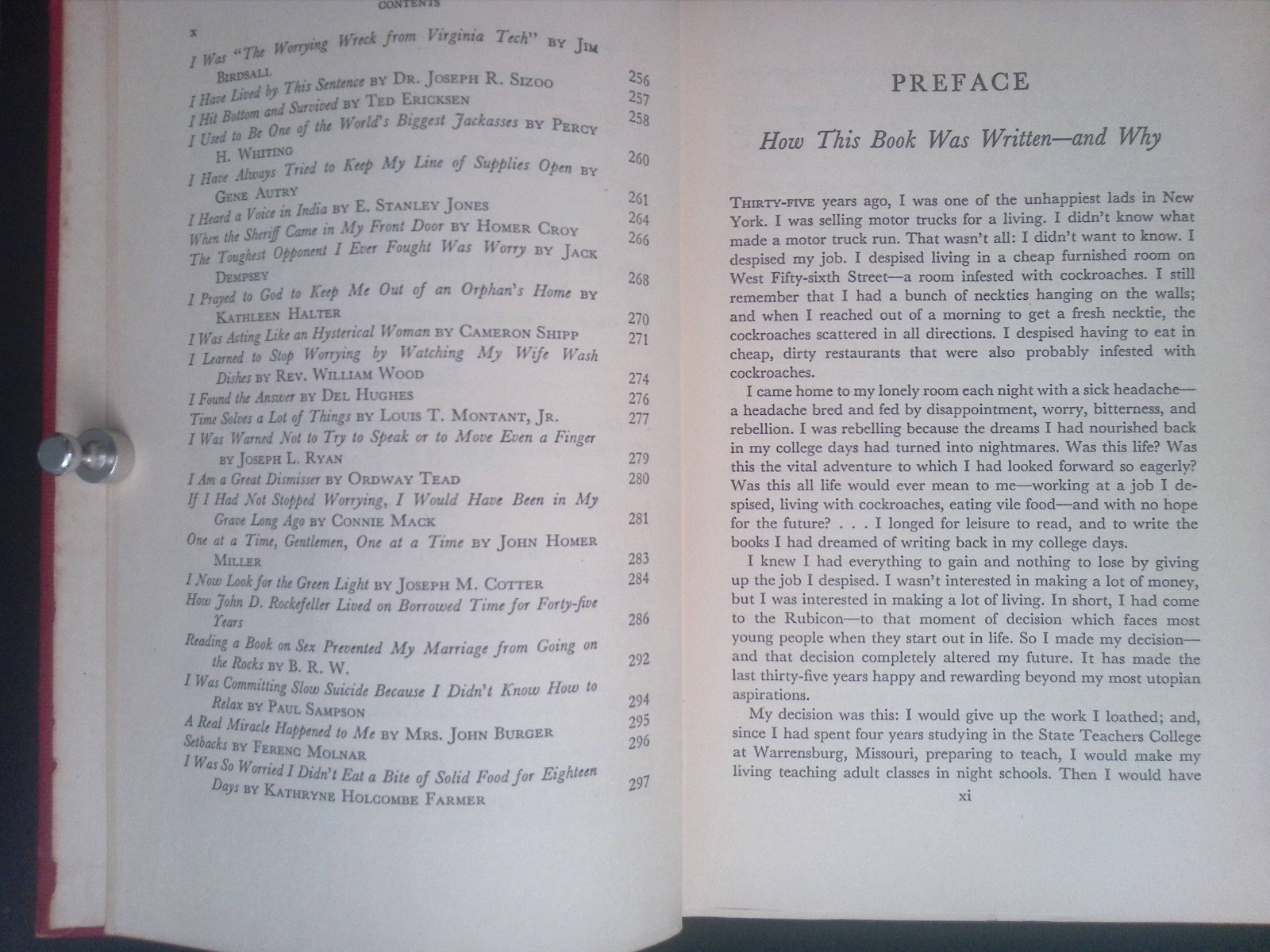 Signed Dale Carnegie 1948 How To Stop Worrying And Start Living 6th Printing