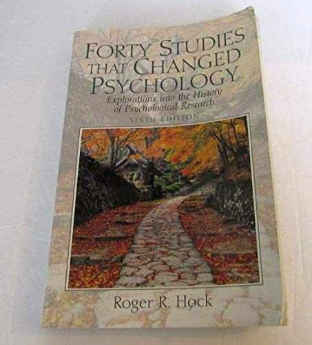 Forty Studies that Changed – Paperback, by Roger R. Hock – Acceptable