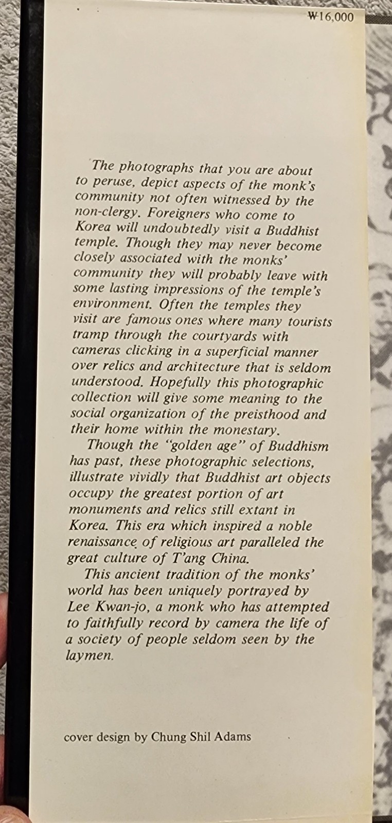 Search for Nirvana Korean Monks Life Kwan Jo Lee Hardcover HCDJ 1984 1st Edition
