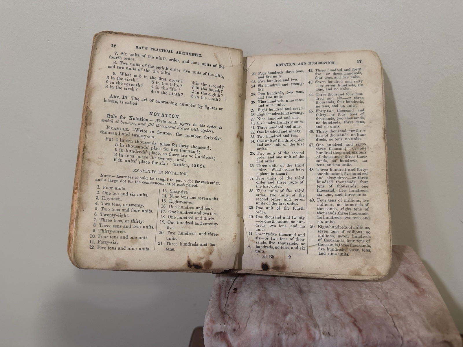1857 Ray’s Practical Arithmetic By Induction & Analysis Joseph Ray, MD