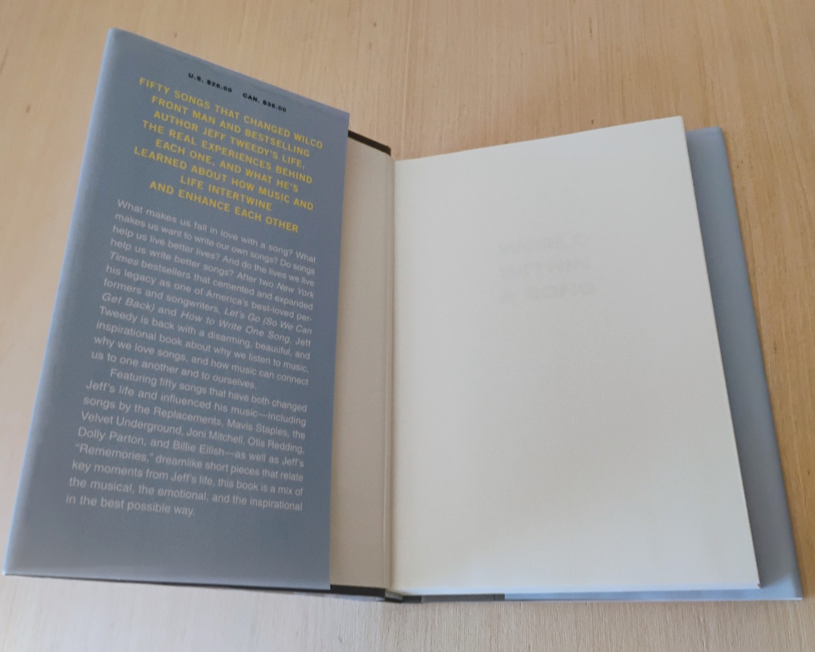 2023 SIGNED First Printing JEFF TWEEDY World Within a Song WILCO super clean EX+