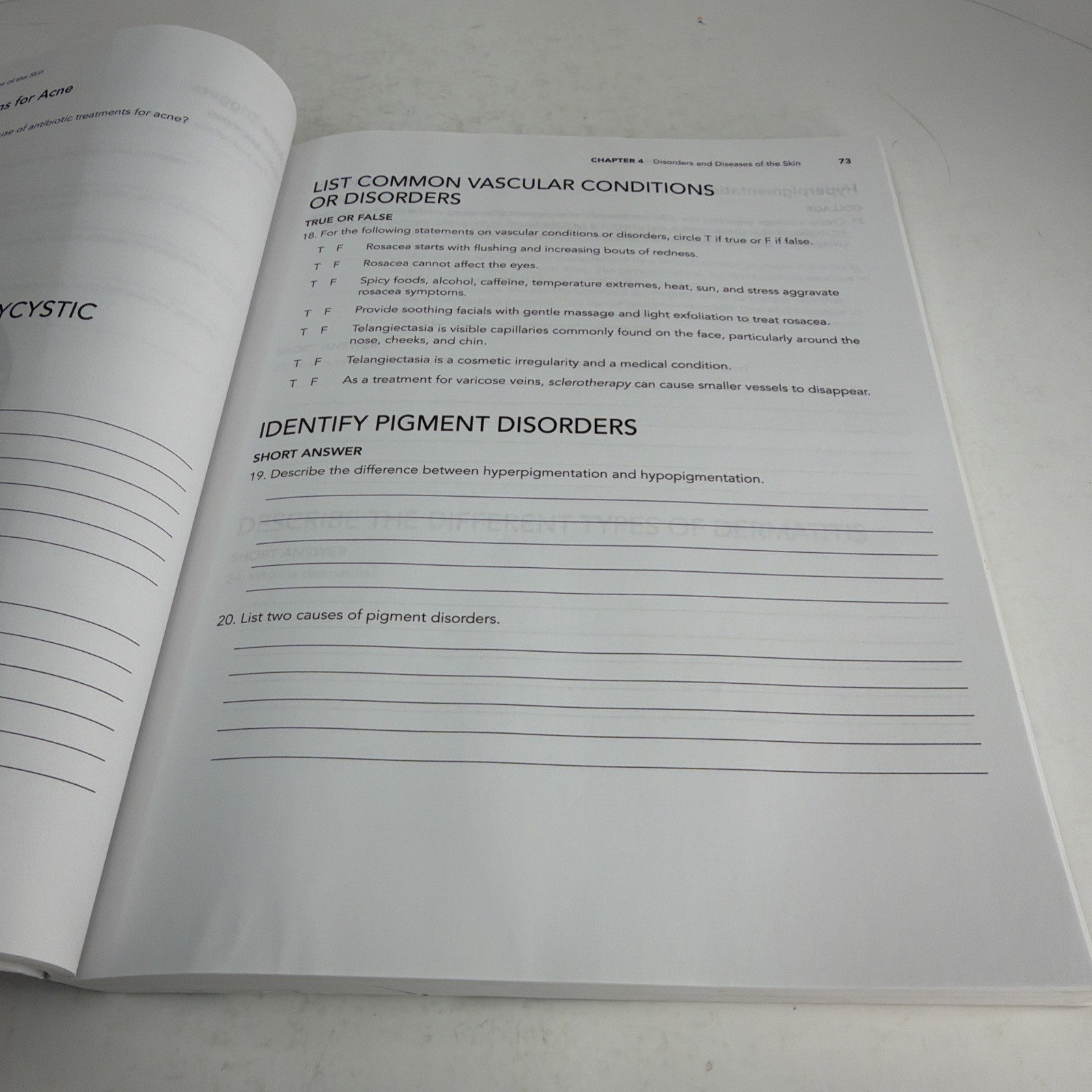 Milady Standard Esthetics: Fundamentals Workbook, 12th Edition Paperback 2020