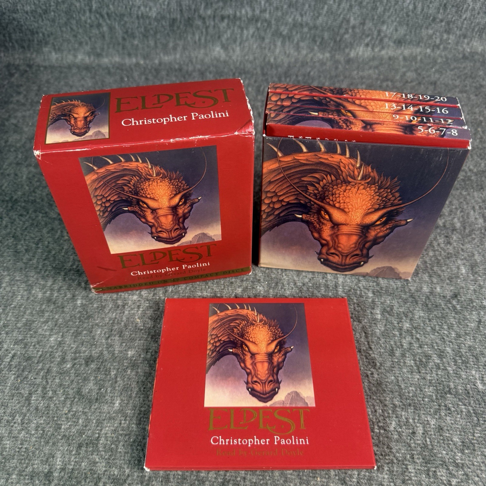 Christopher Paolini Inheritance Cycle HC Set 4 Books + Eldest Audiobook 20 CDs