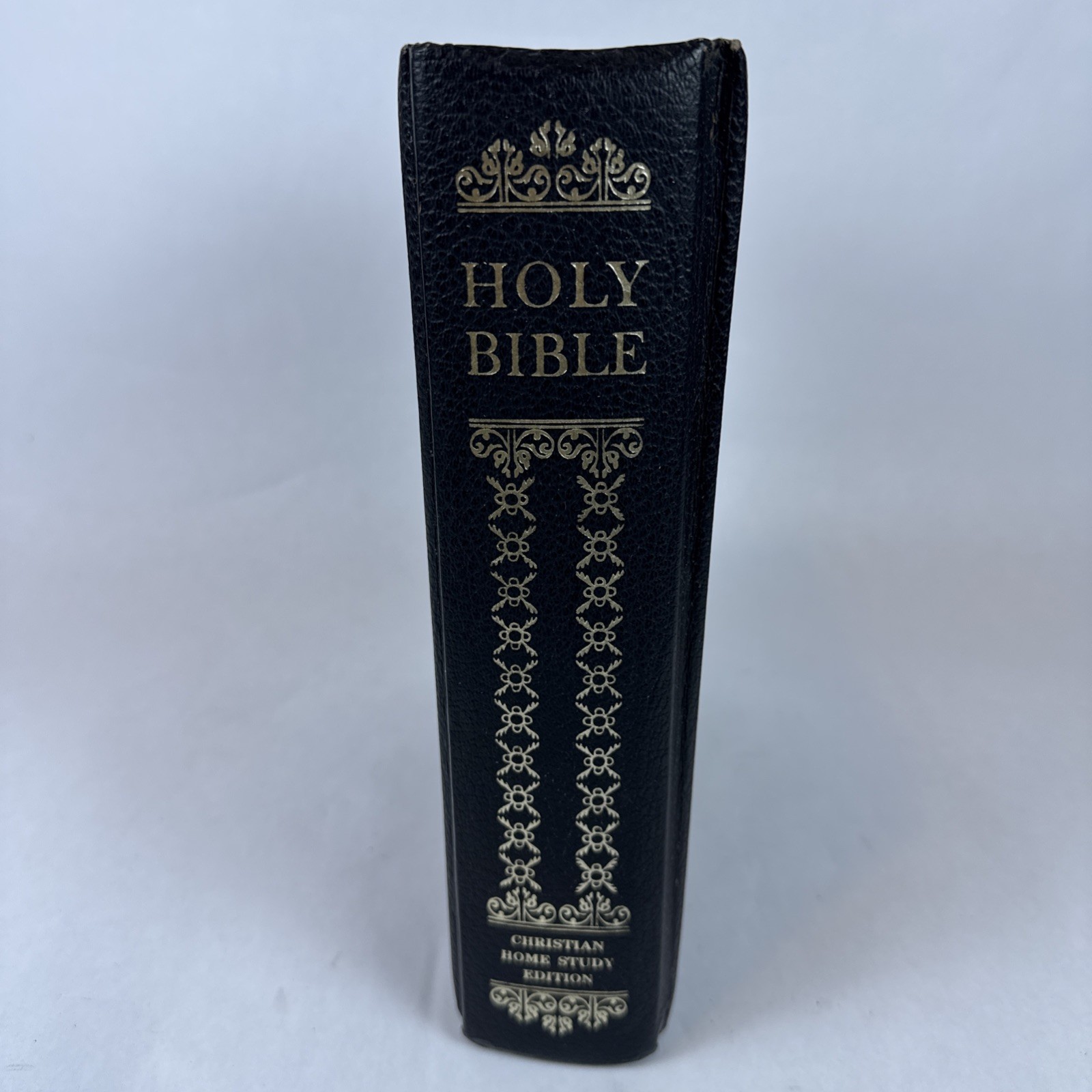 HOLY BIBLE Bible House Full Color KJV Large Black Leather 11″ x9″ 7Lbs Gilded