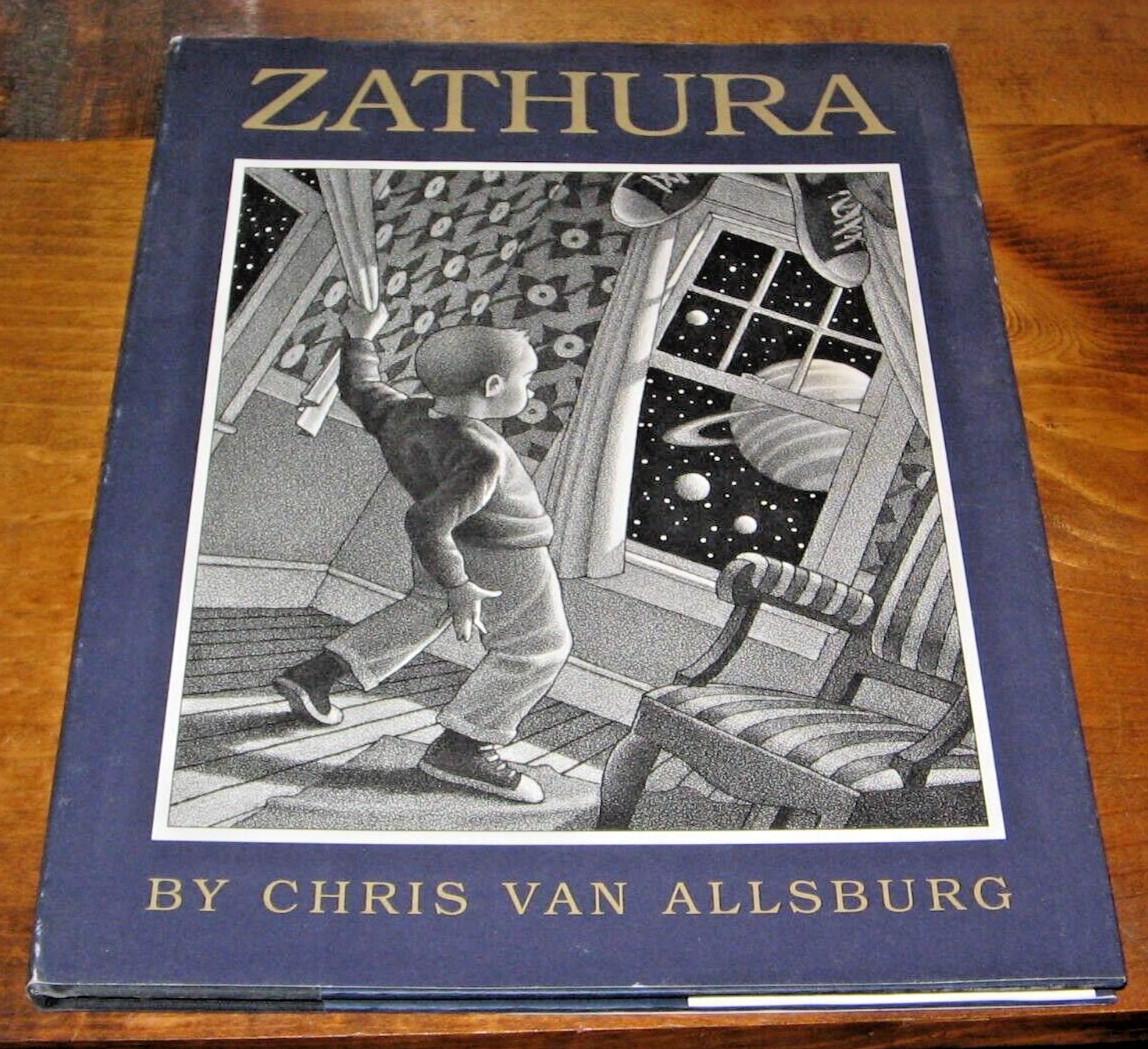 VAN ALLSBURG “ZATHURA: A SPACE ADVENTURE” 2002 1ST HC DJ VG Jumanji Style Book
