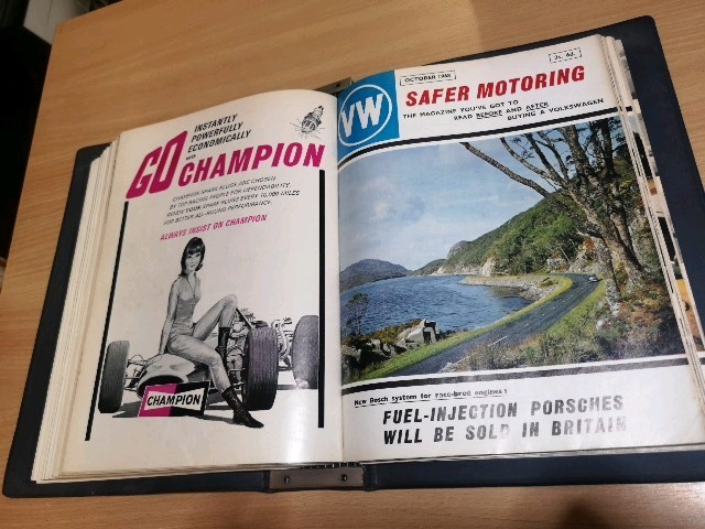 Vintage VW Safer Motoring Magazine 1968 All 12 Issues In Collectors Binder F021