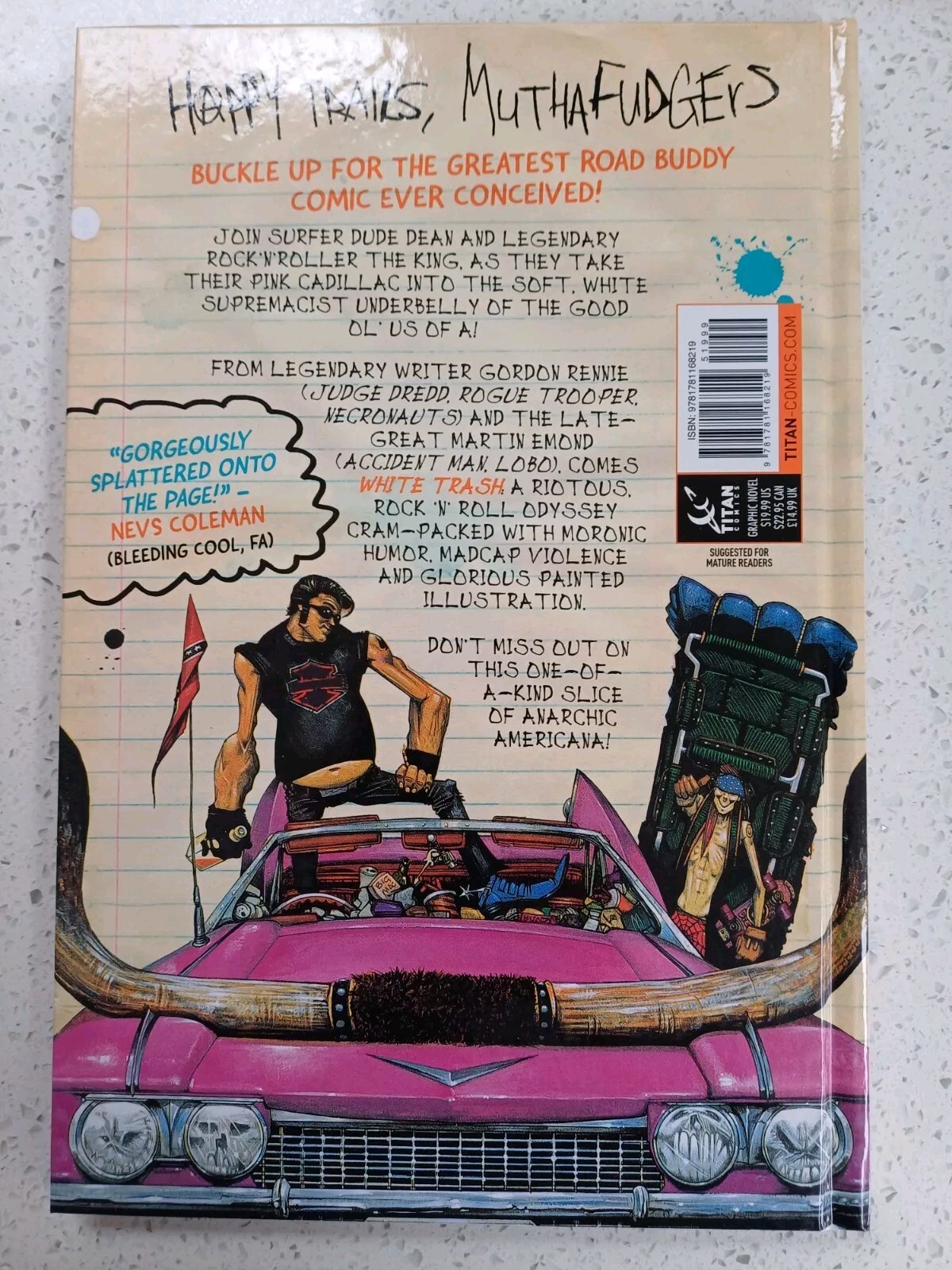White Trash by Gordon Rennie & Martin Emond HARDCOVER HC 1781168210 Titan Comics