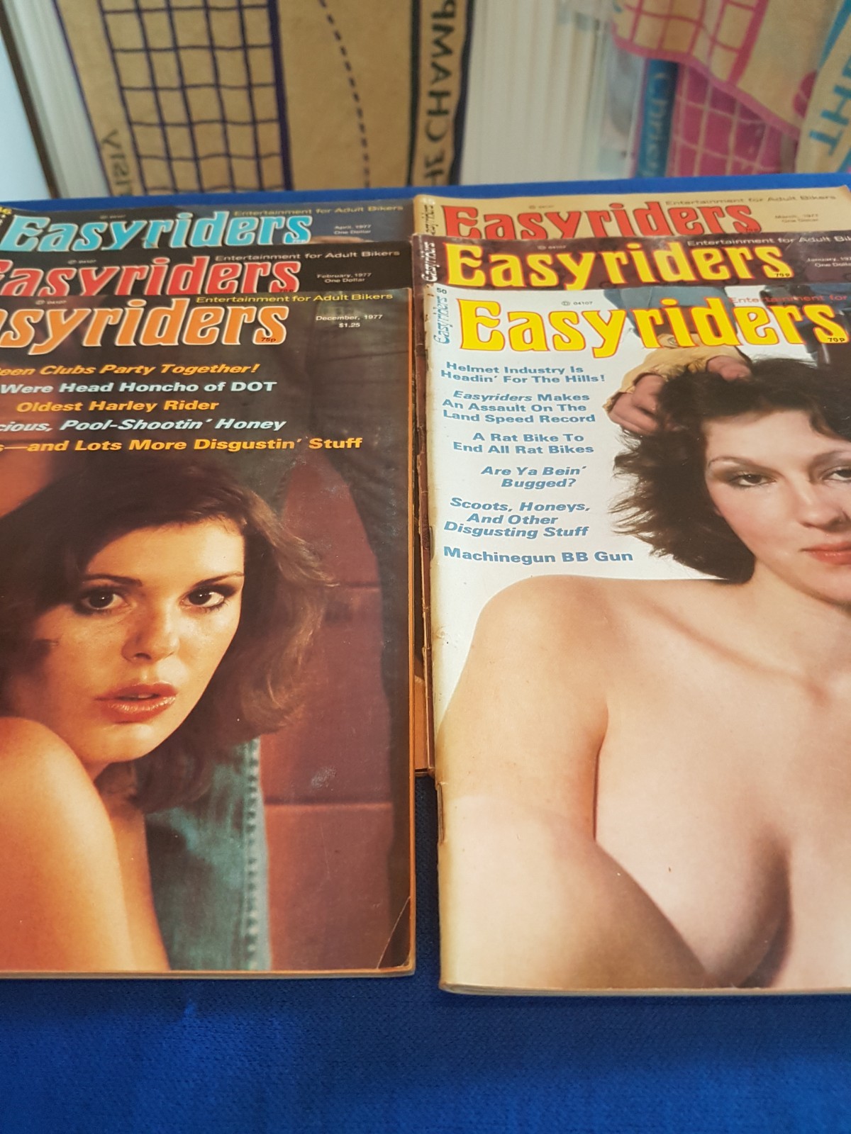 Vintage Easyriders magazines x 9 1977 adult bikers