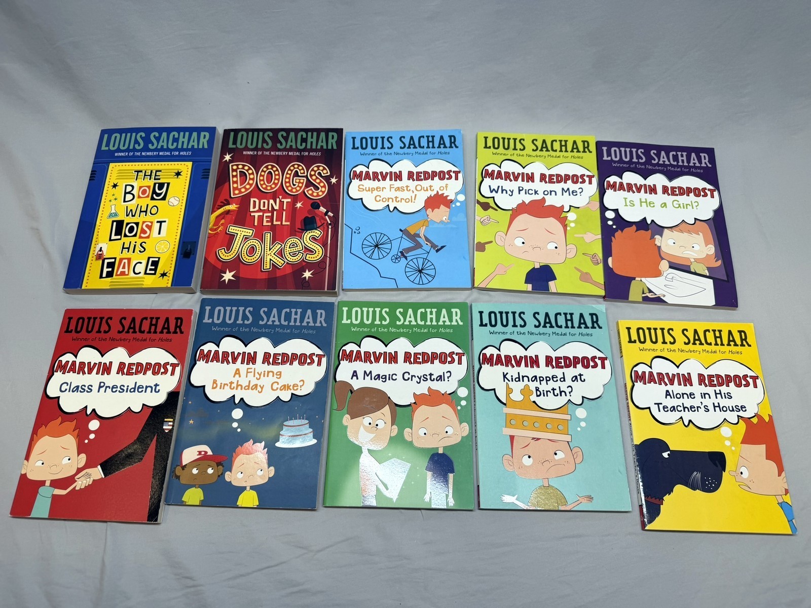 Louis Sachar Marvin Redpost 10-Book Set Paperback GUC Random House