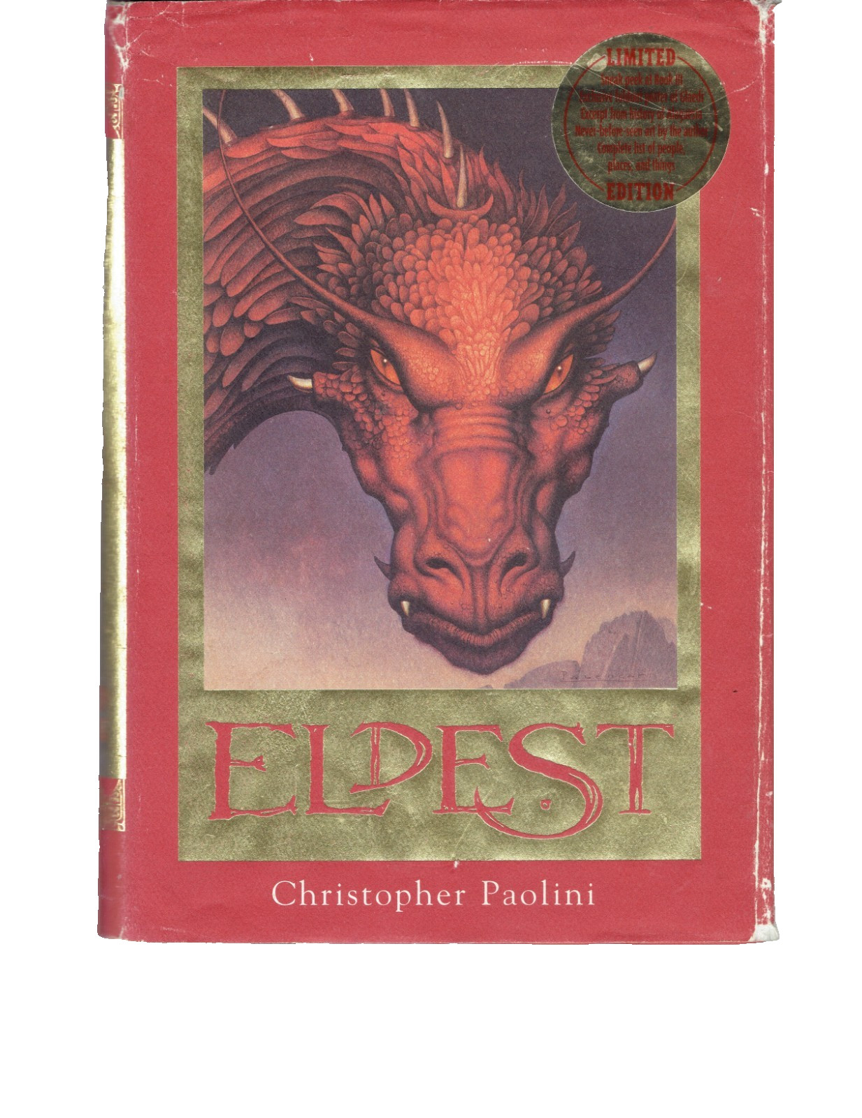 Eldest, Christopher Paolini, 2006 Limited Ed., 1st Edition w. Poster, Cost $26