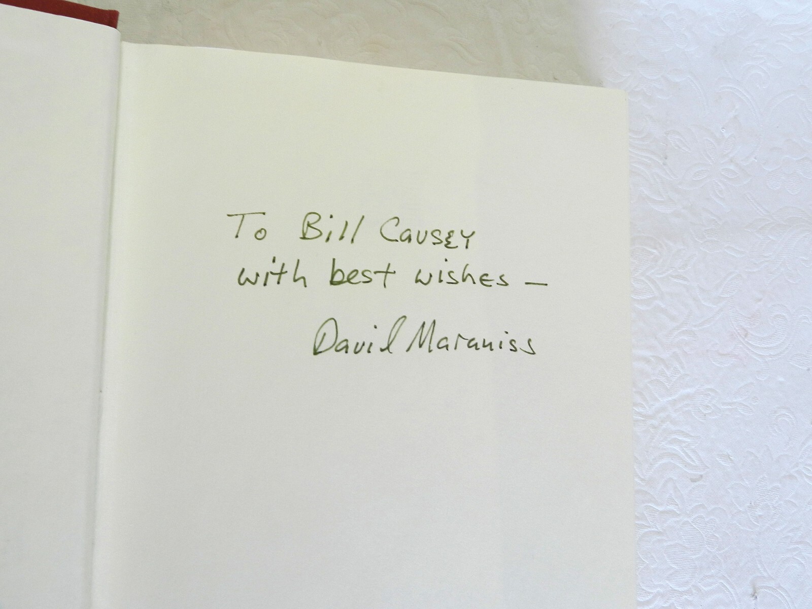 1995, FIRST IN HIS CLASS by David Maraniss, BIO OF BILL CLINTON, SIGNED + LETTER