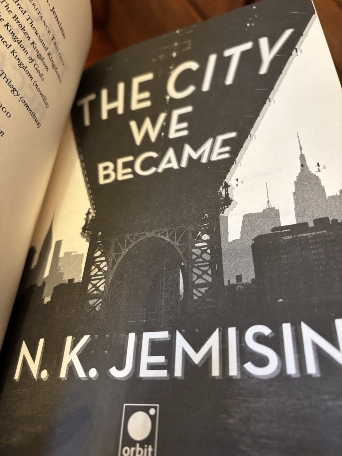 The City We Became. N.K. Jemisin. 1st HC Ptg. Orbit 2020. Near Fine Unread