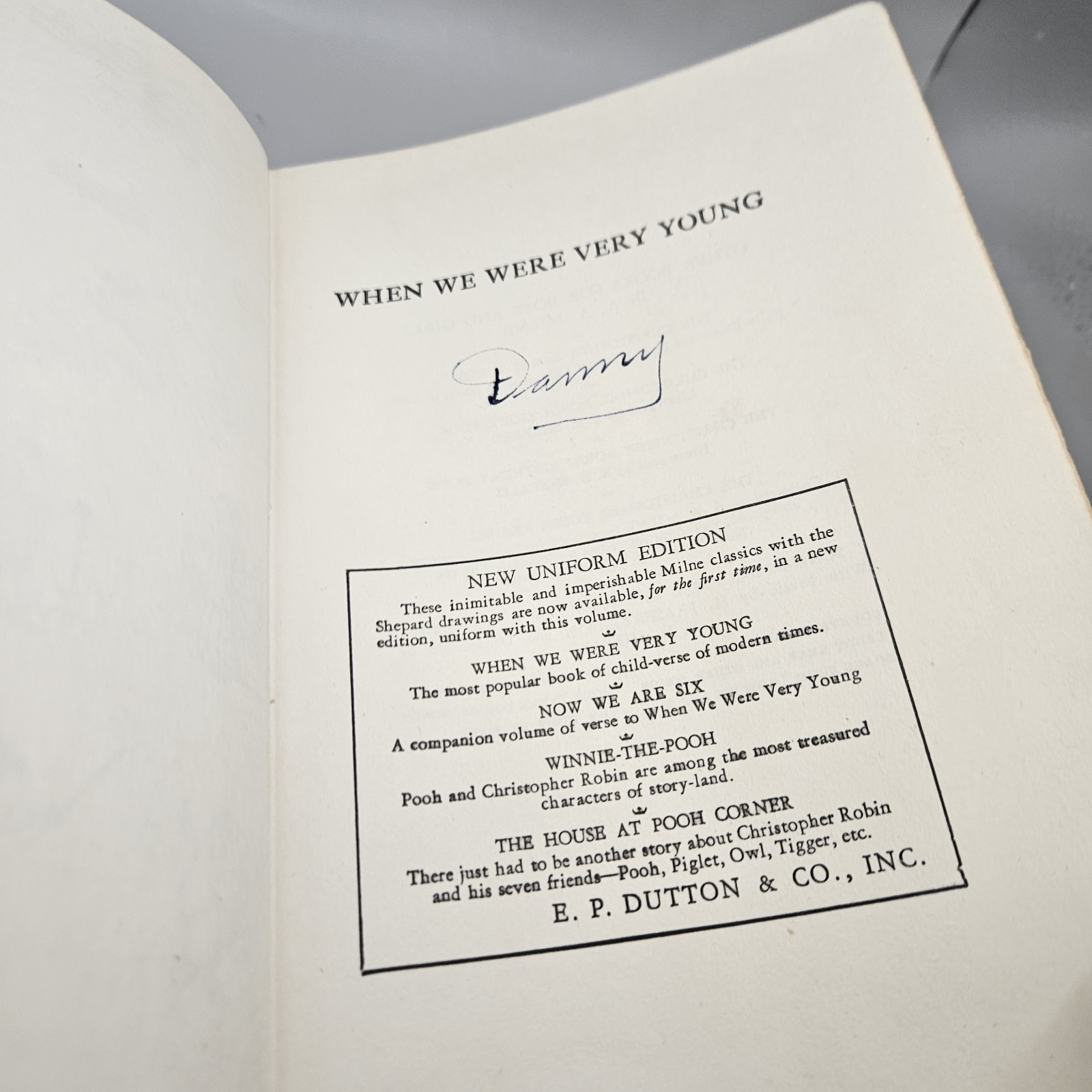 When We Were Very Young by A.A. Milne 1945 Edition HC Book