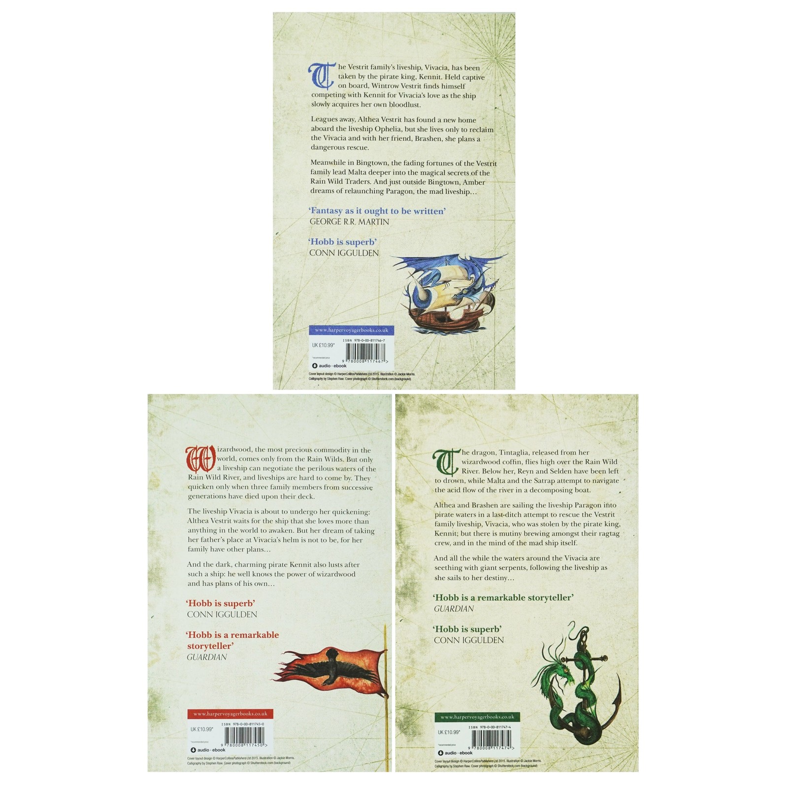 Liveship Traders Trilogy by Robin Hobb: 3 Books Set – Fiction – Paperback