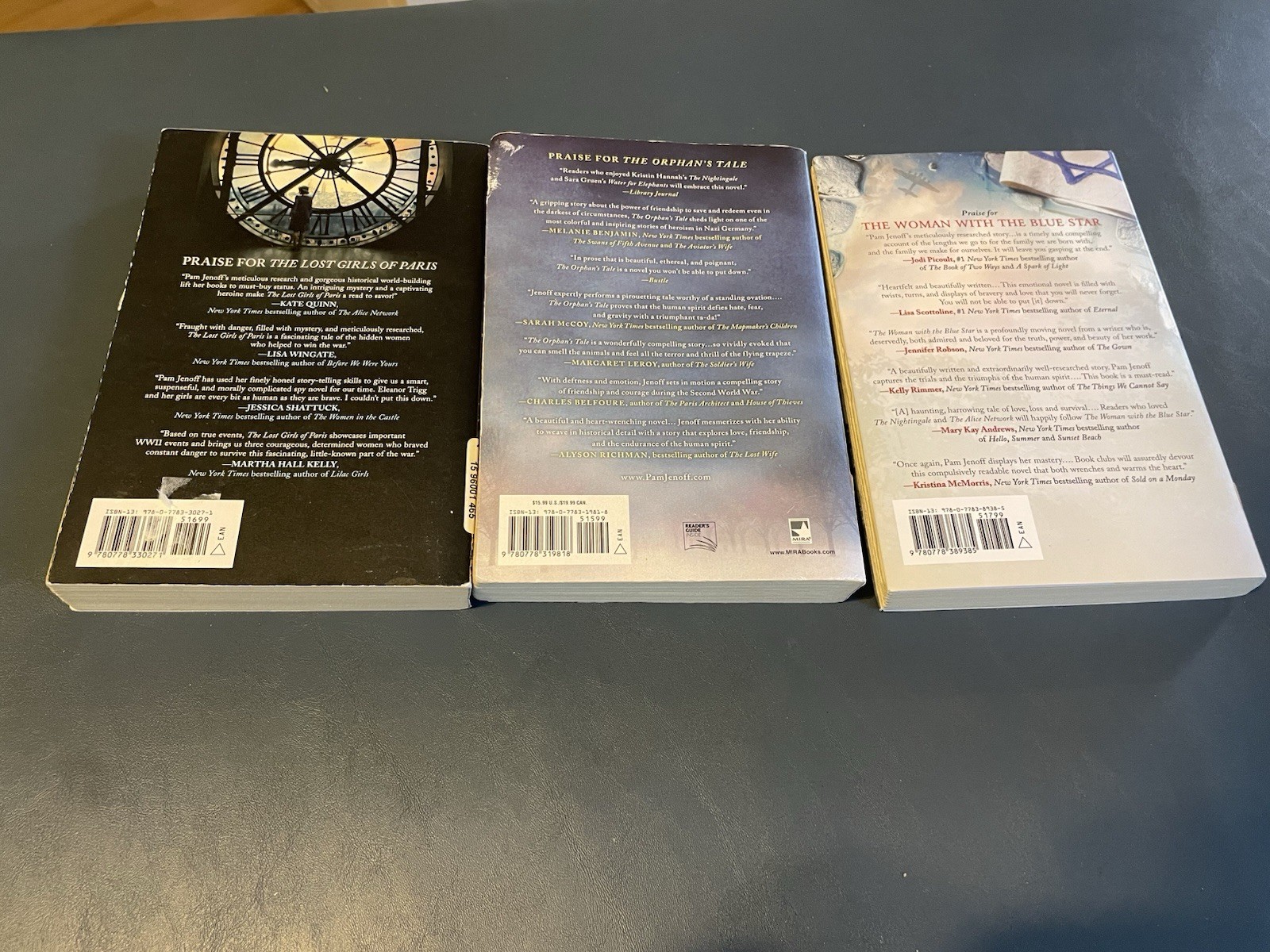 PB Pam Jenoff 3 Book Lot: Orphans Tale, Woman With Blue Star, Lost Girls Of Pa..