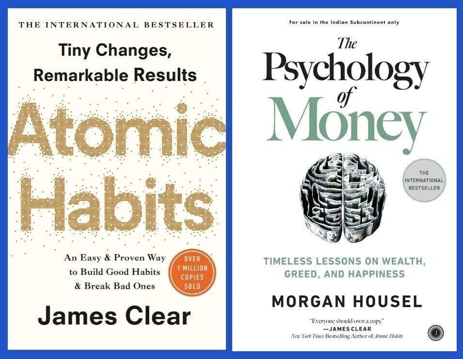 The Psychology of Money + Atomic Habits by James Clear Set Of 2 books New Stock