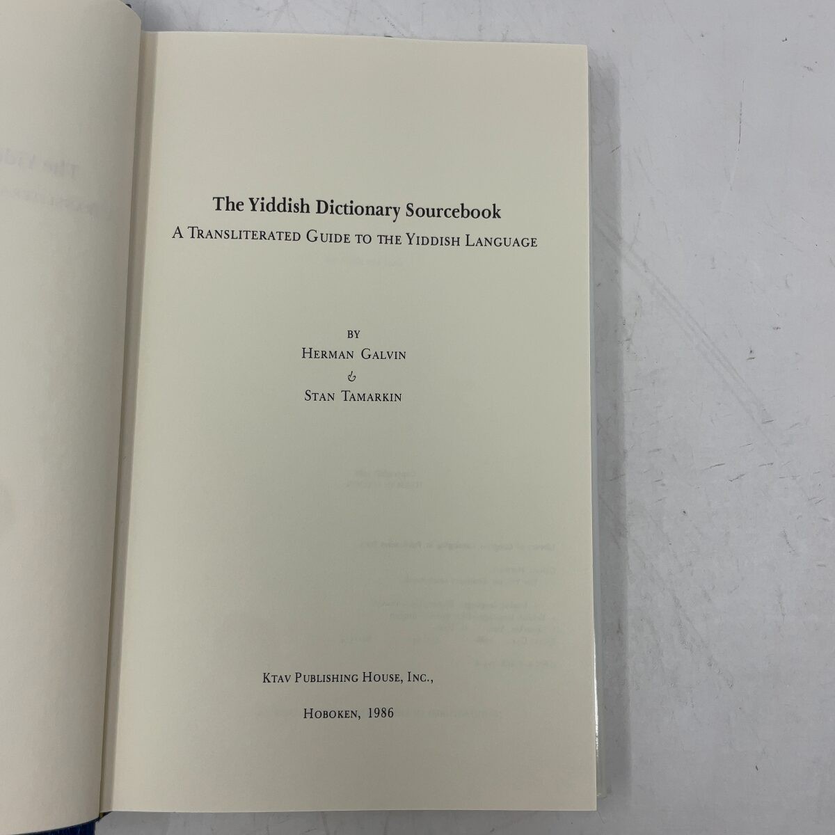 The Yiddish Dictionary Sourcebook by Herman Galvin HC First Edition Like New 19