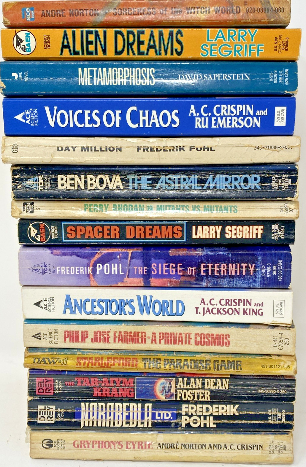Vintage Sci-Fi Lot (15 PBs) – Farmer, Pohl, Norton, Bova, Segriff, et al 60s-90s
