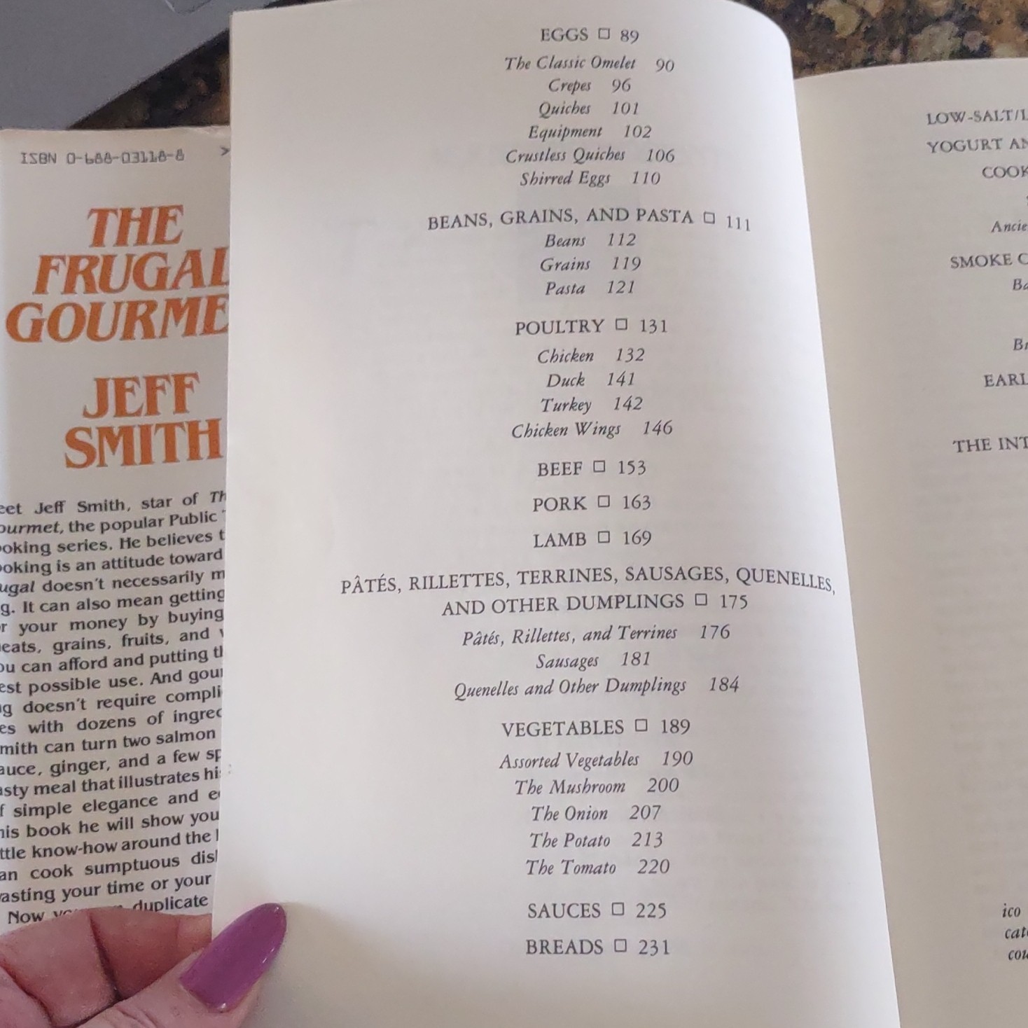 Jeff Smith The Frugal Gourmet Hardcover Dust Jacket Illustrated English