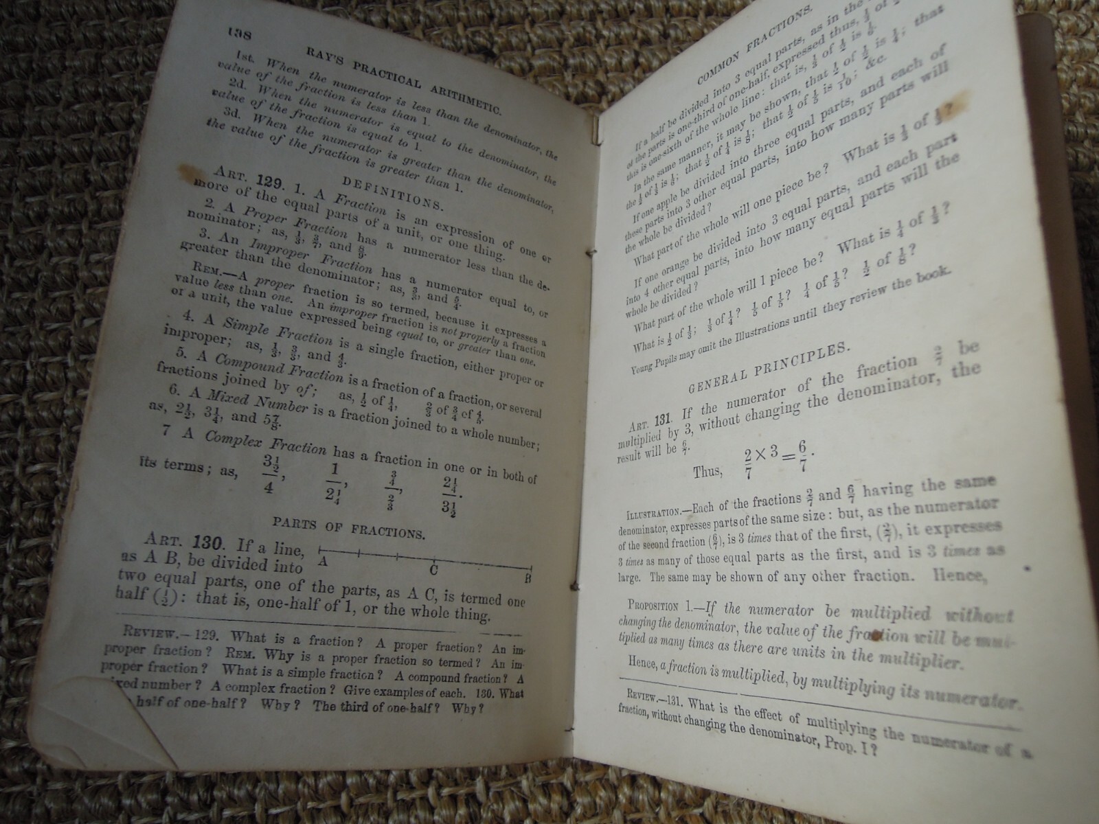 Ray’s Arithmetic, 3rd Book Practical Mathematics, 1857, Joseph Ray, M.D. (T)
