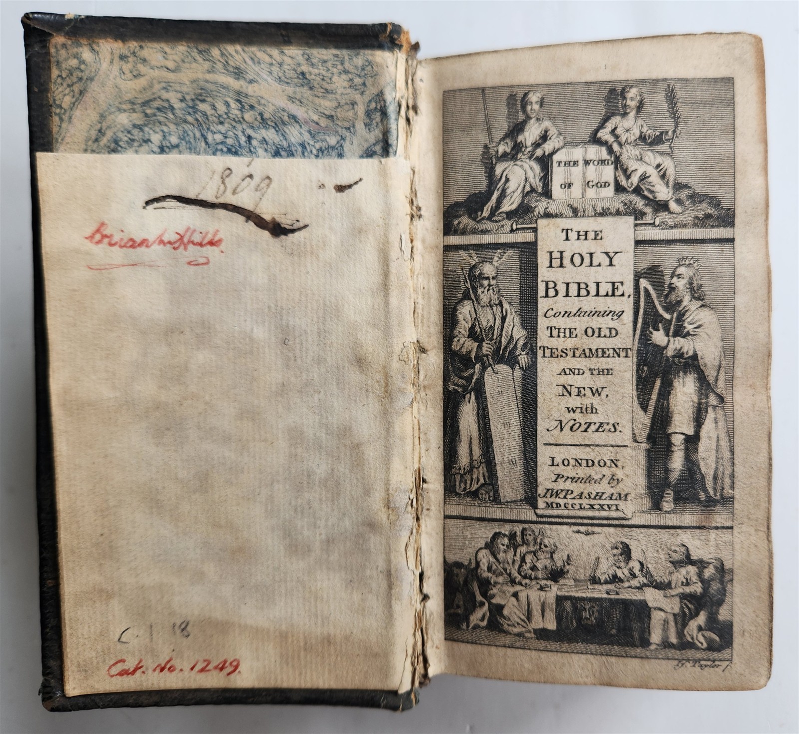 1776 BIBLE in ENGLISH antique OLD & NEW TESTAMENT