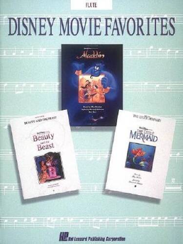 Disney Movie Favorites: Flute – Staple Bound By Hal Leonard Corp – GOOD