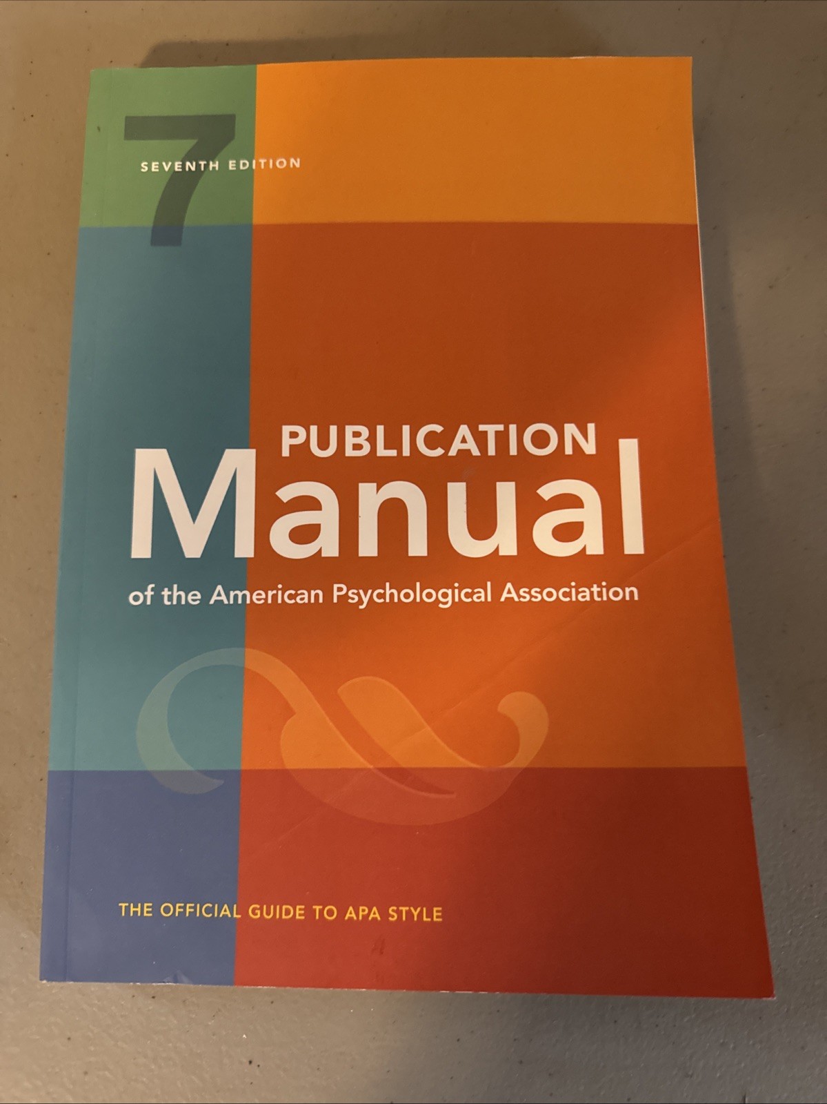 Publication Manual Of The American Psychology Association 7th Edition