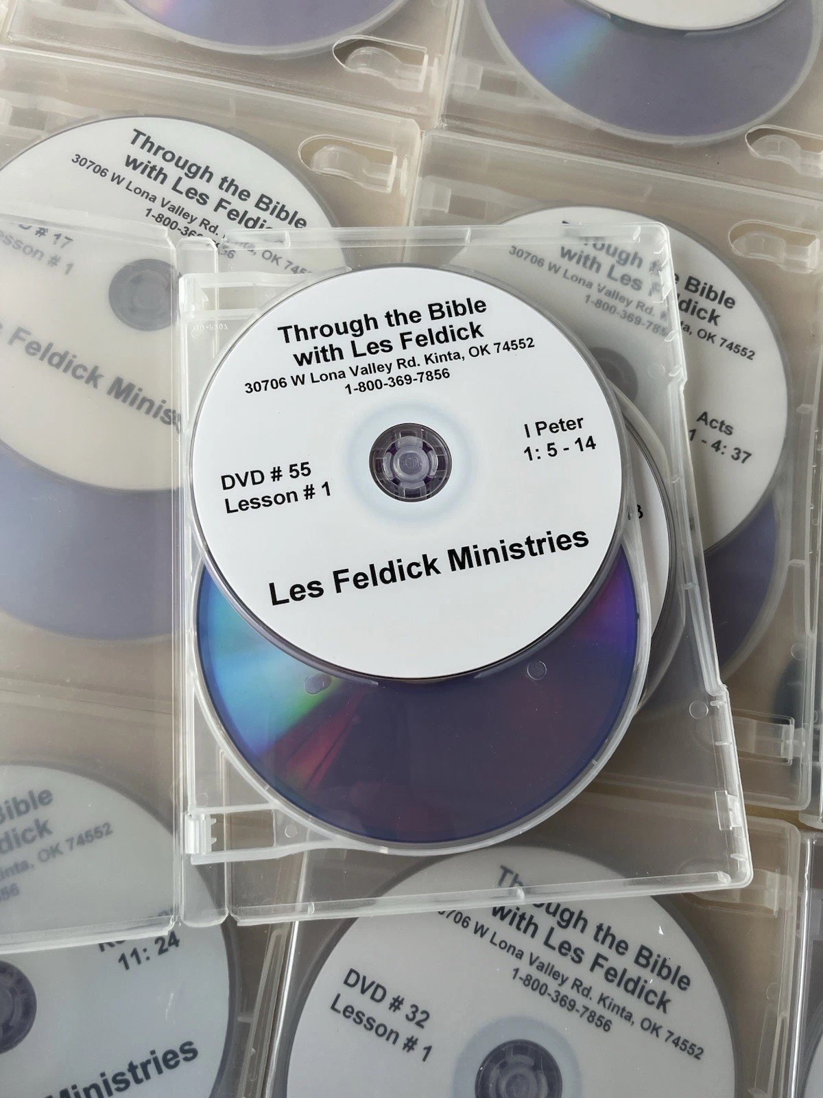 Les Feldick Through Bible 31 DVD Sets 31 Spiral Books + 4 Bonus DVDs Lot *READ