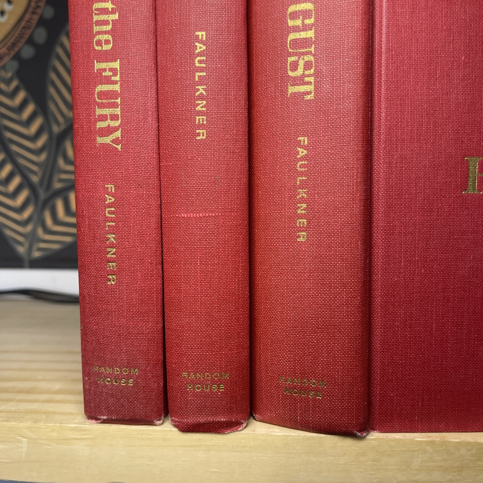 William Faulkner Lot (3) Random House – The Sound and the Fury, Sanctuary, Light