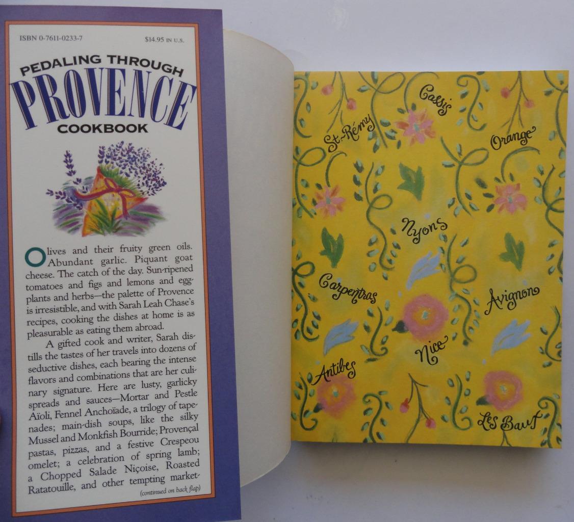 (343) Pedaling Through Provence Cookbook by Sarah Leah Chase France PB 1995