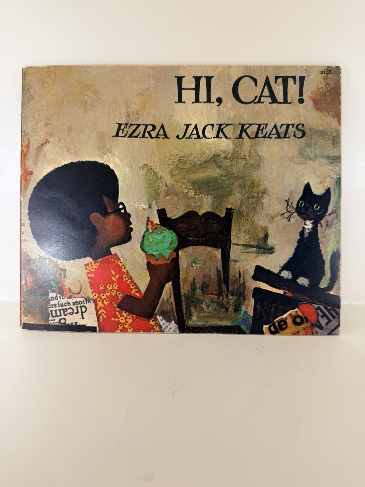 “Hi Cat ! ” By Ezra Jack Keats Childrens Book 1972 Collier 1st Edition Paperback