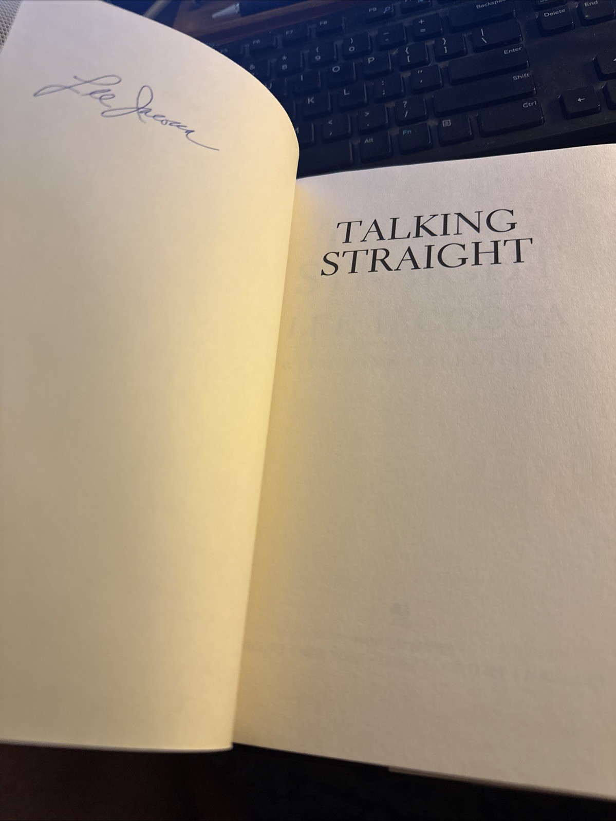 Signed Copy Of Talking Straight By Lee Iacocca