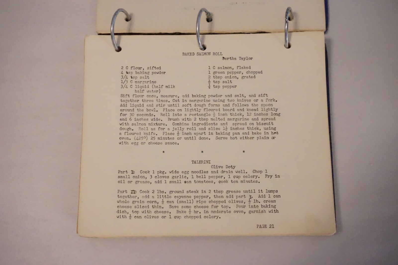 El Paso, Texas Second Ward Relief Society Cookbook 1953 Ringbound