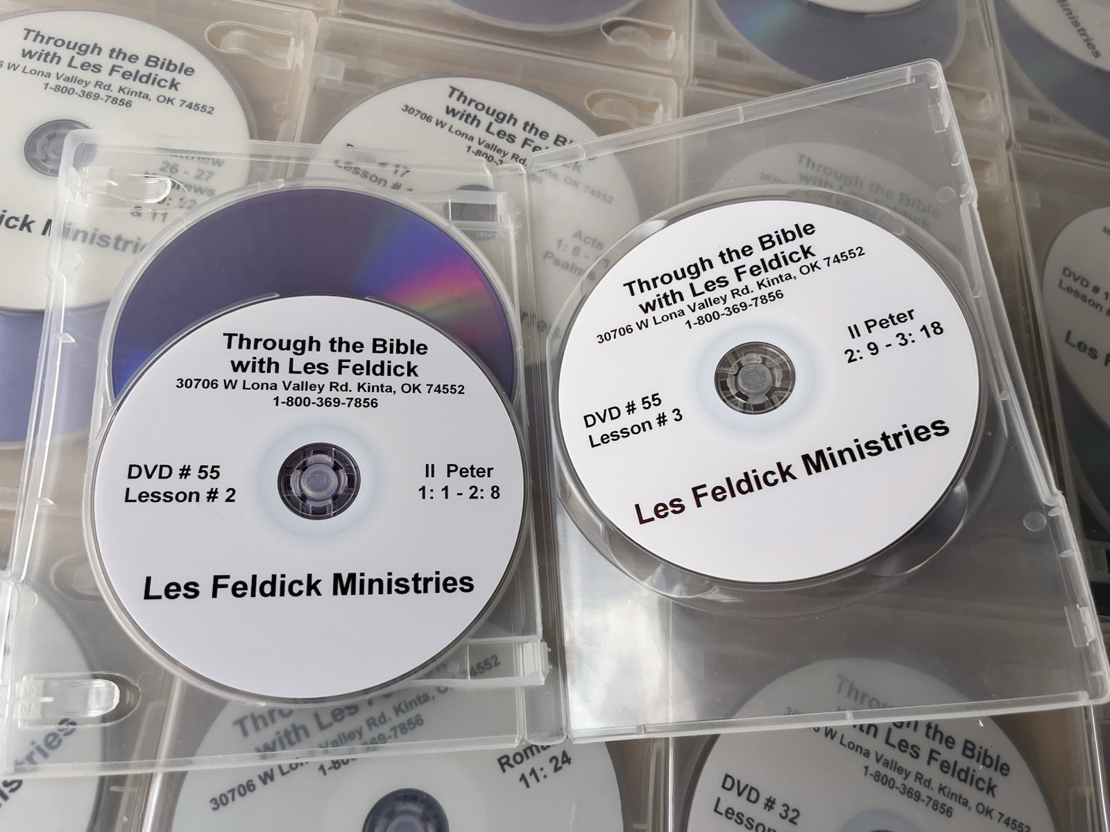 Les Feldick Through Bible 31 DVD Sets 31 Spiral Books + 4 Bonus DVDs Lot *READ