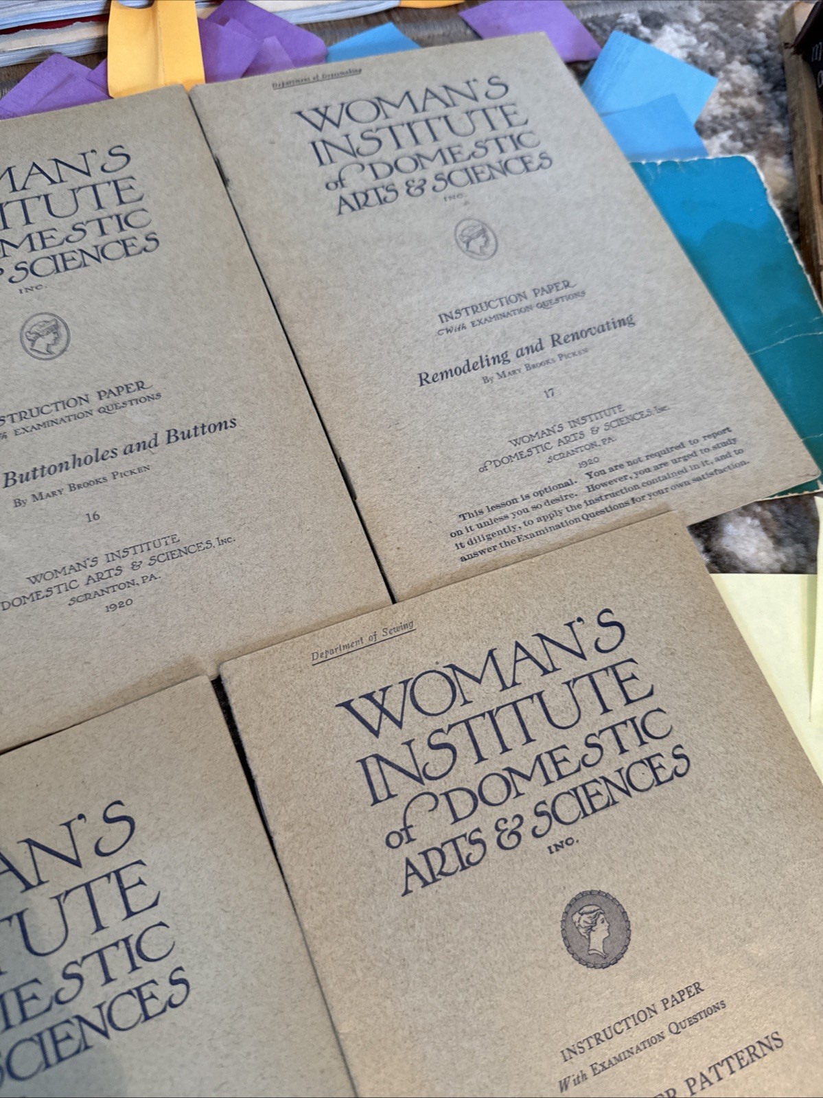 15 Booklets – Women’s Institute of Domestic Arts & Sciences Manuals