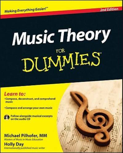 Music Theory For Dummies, with Audio CD – Paperback By Pilhofer, Michael – GOOD