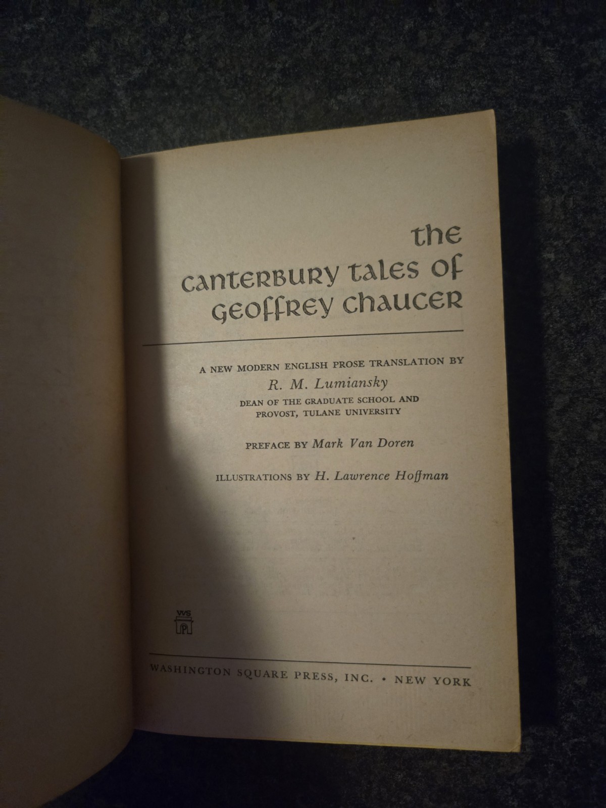 Chaucer’s Canterbury Tales 1964 Washington Square Press Gd+ Paperback