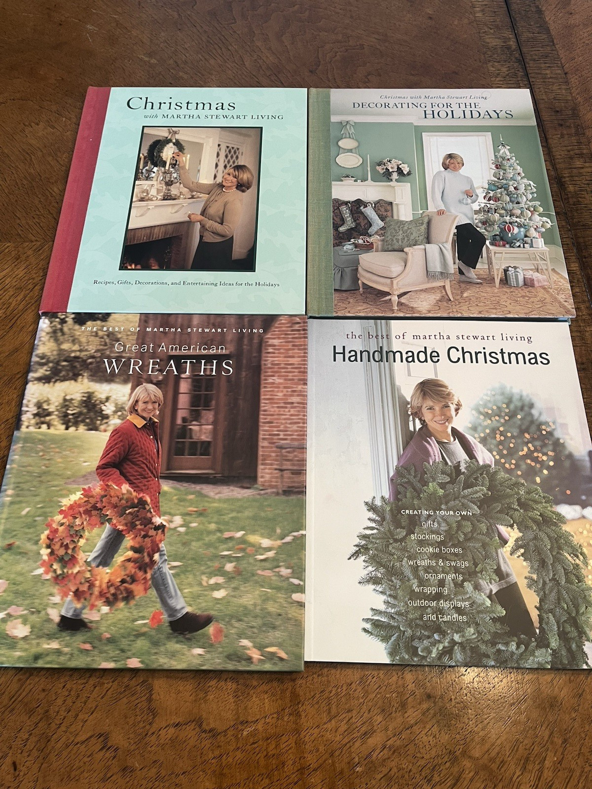 Martha Stewart Books (4)- Christmas with MS (Vol 1 and 2), Handmade and Wreaths