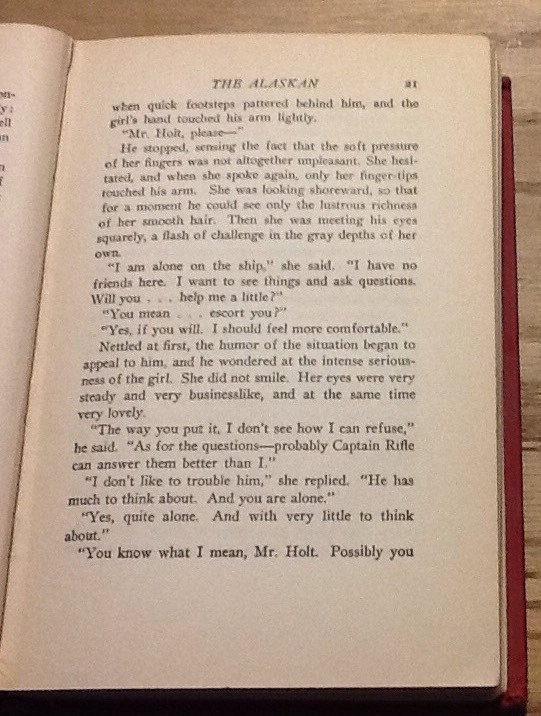 The Alaskan, Curwood, Hc, 326 Pages, 1923