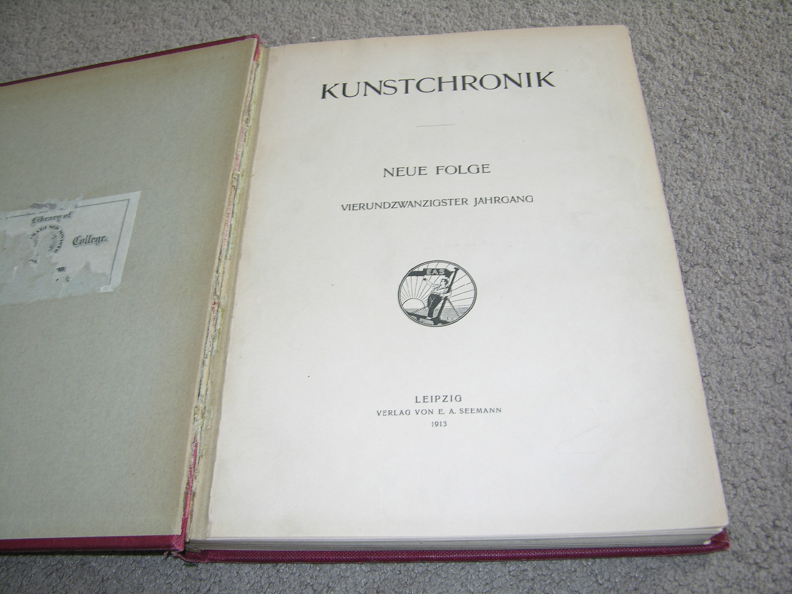 1913 Kunstchronik Neve Folge Vierundzwanzigster Jahrgang 600+ pages