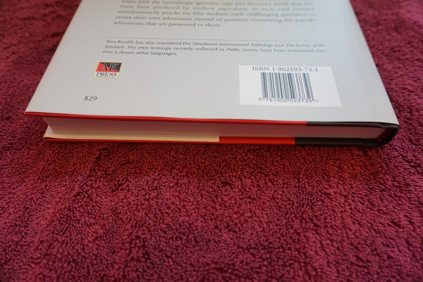 *Hardcover* Guy Debord, Complete Cinematic Works: Scripts, Stills, Documents