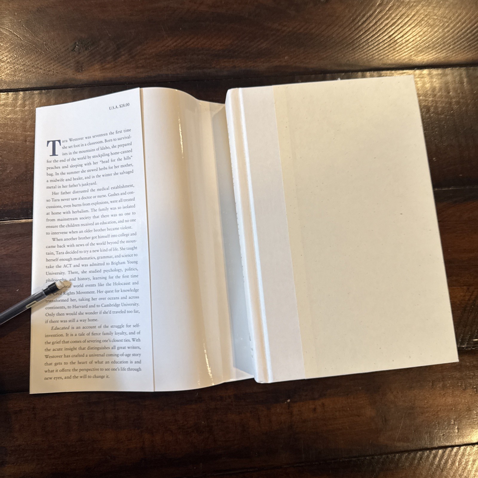 SIGNED Educated : A Memoir by Tara Westover (2018, Hardcover)