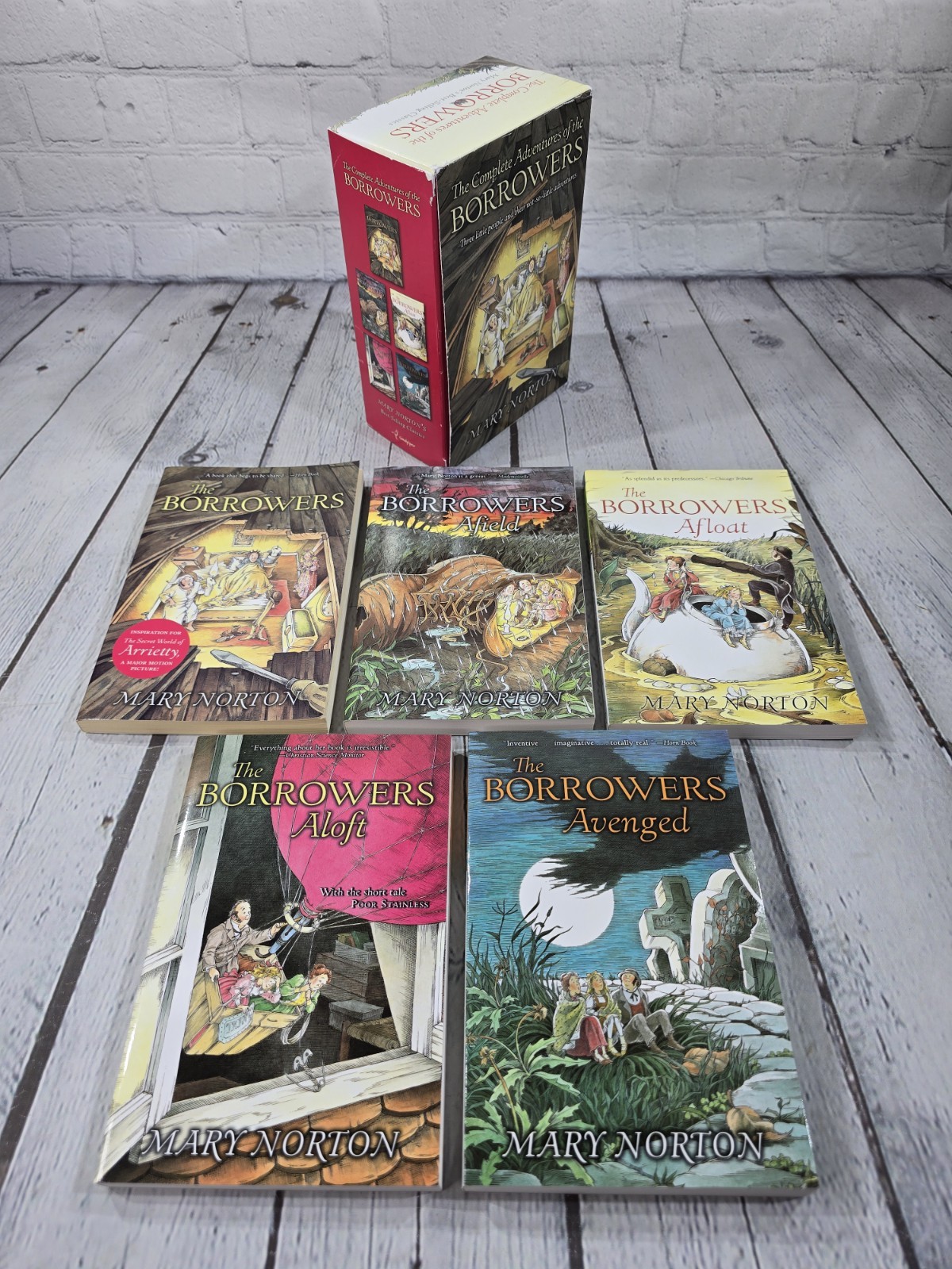 The Complete Adventures of the Borrowers Mary Norton Paperback Book Set 1998