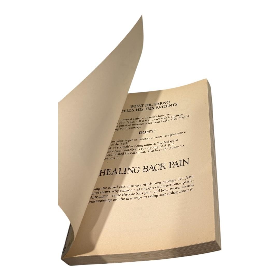 Healing Back Pain John E. Sarno M.D. Mind-Body Connection Paperback Book Health