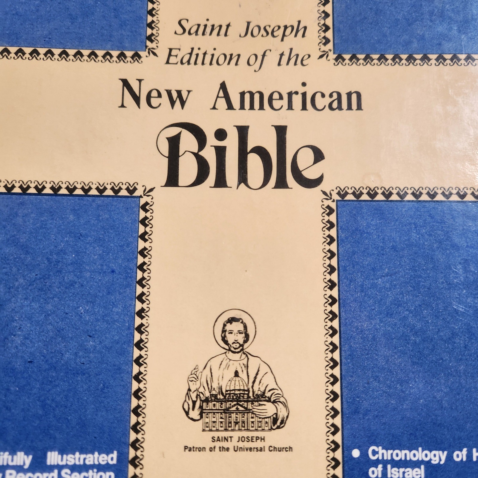 Vintage Saint Joseph New American Bible Red Leather Illustrated Gold Edges Catho
