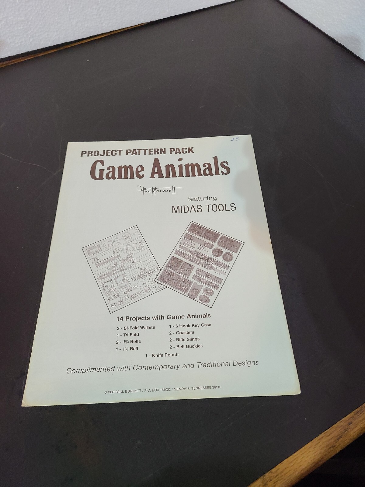 1983 PROJECT PATTERN PACK GAME ANIMALS by PAUL BURNETT futur. MIDAS TOOLS