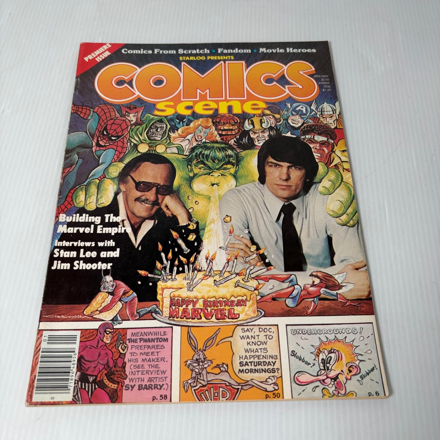 Comics Scene Premiere Issue #1 January 1982 Stan Lee Jim Shooter Marvel Magazine