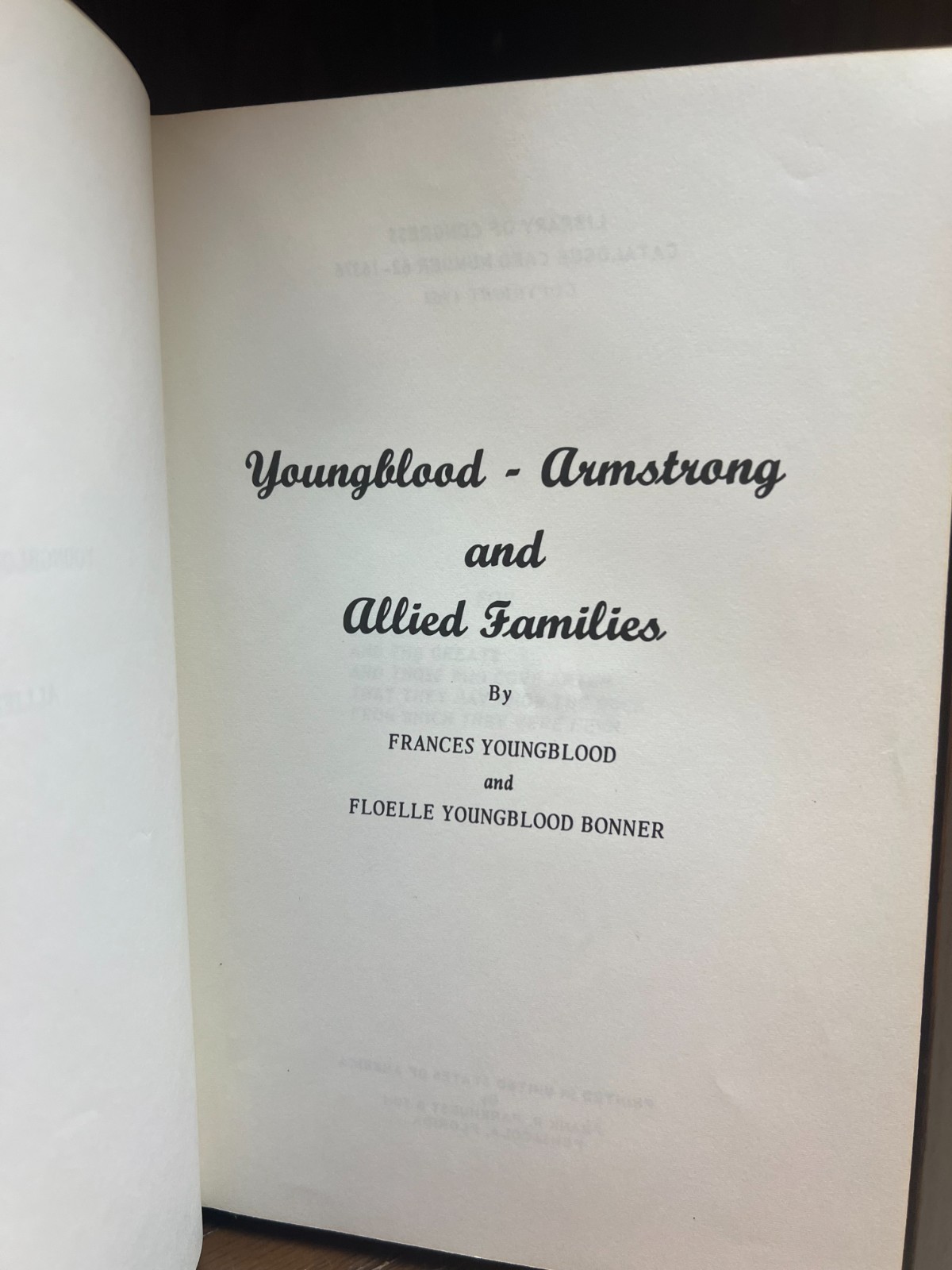 Youngblood-Armstrong and Allied Families, Frances Youngblood, Floelle Y. Bonner