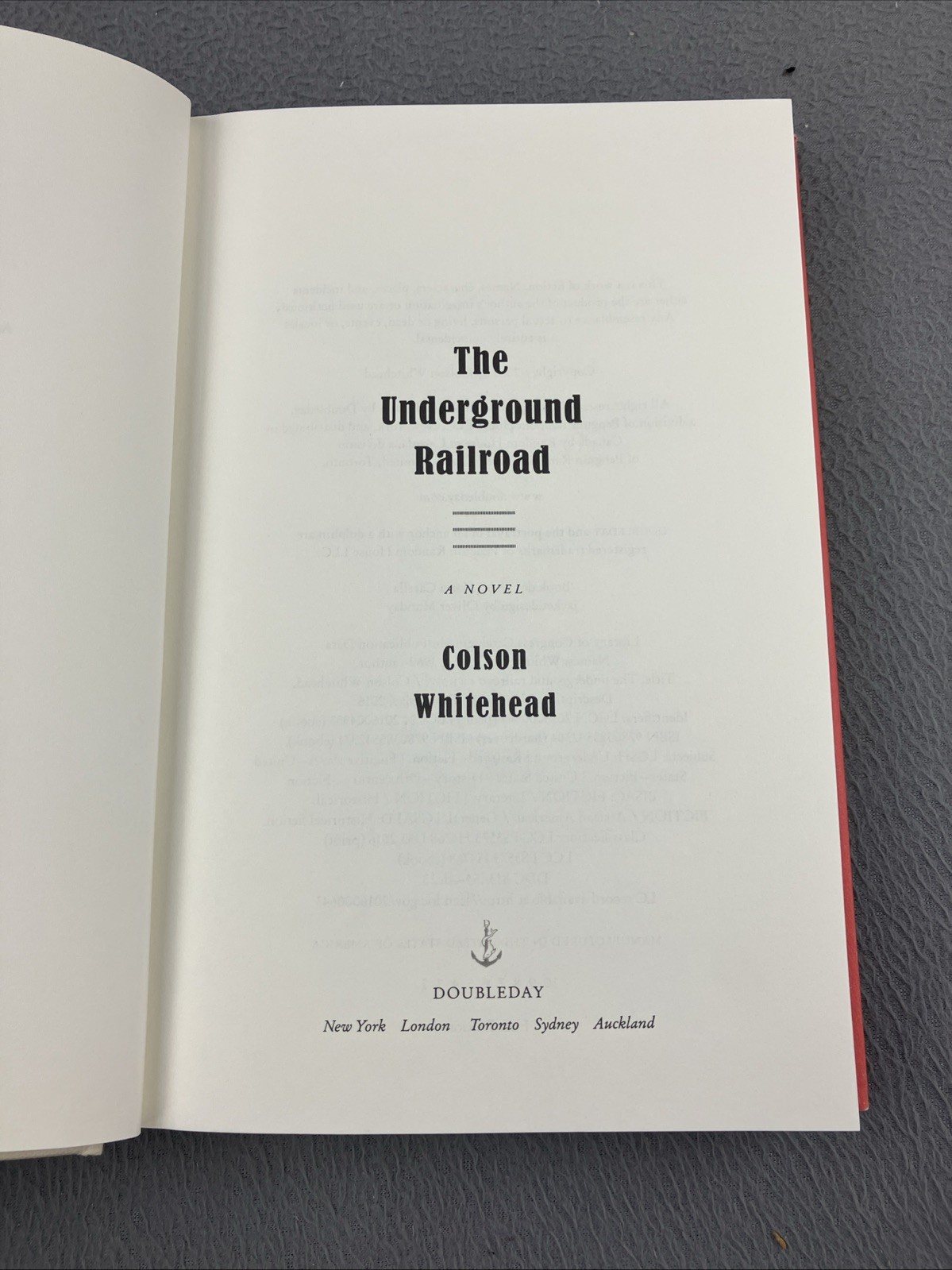 The Underground Railroad (Pulitzer) Colson Whitehead 1st print * SIGNED COPY
